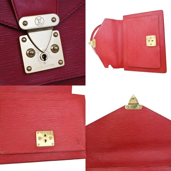 LOUIS VUITTON Monceau 2Way Shoulder Hand Bag Epi Leather Red M52127 - Picture 6 of 16
